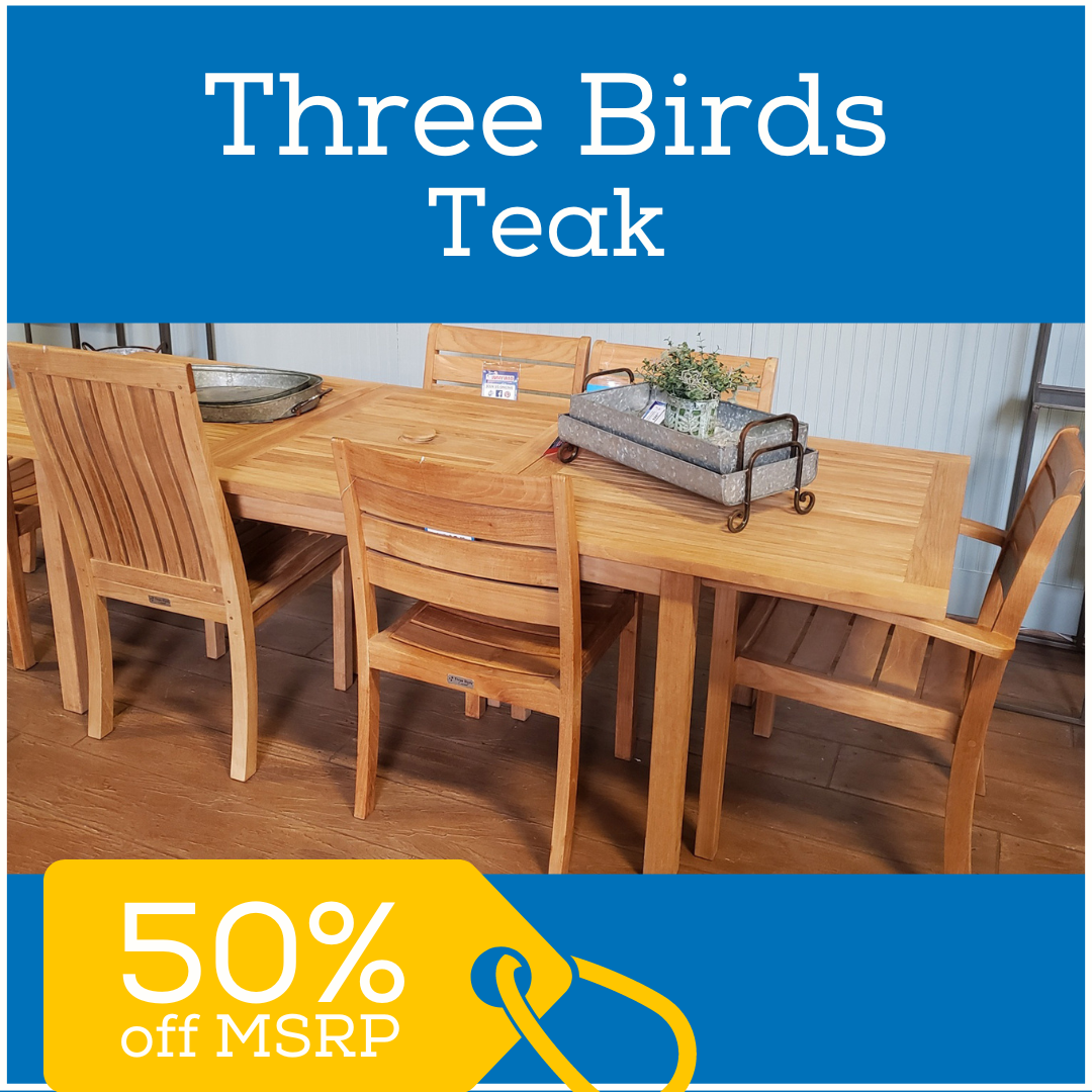 Three Birds Teak now on sale