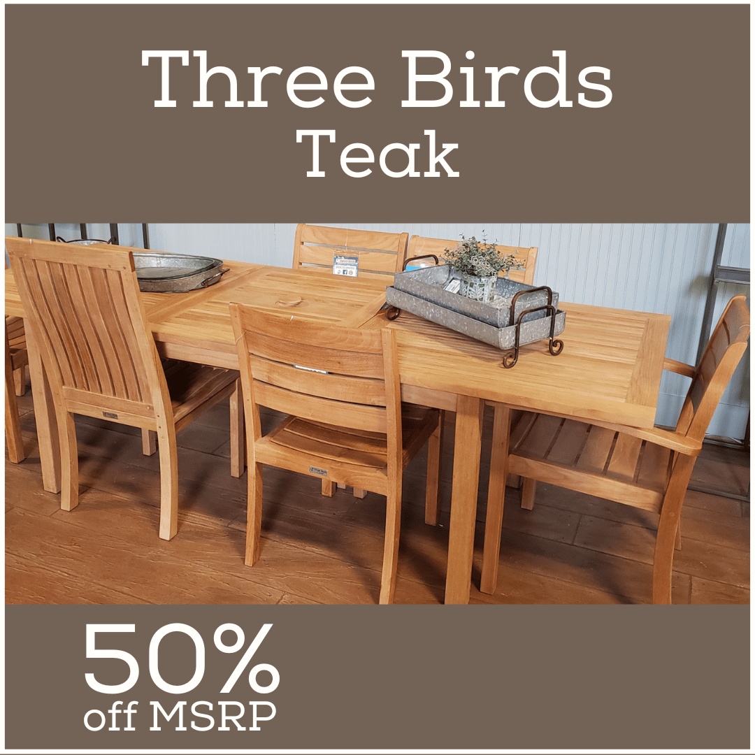Three Birds Teak now on sale