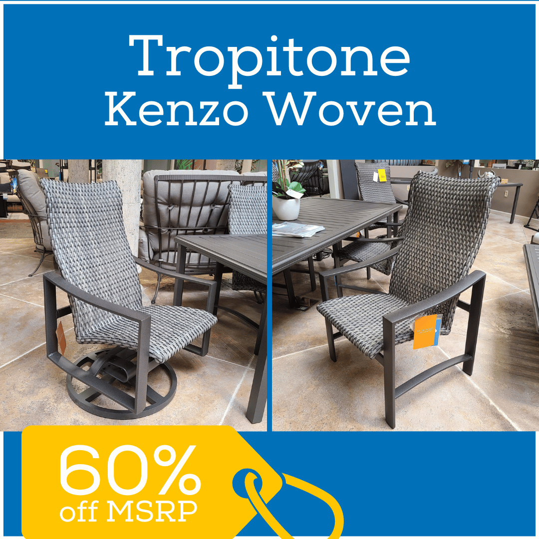 Tropitone Kenzo Woven Chairs Now on Sale