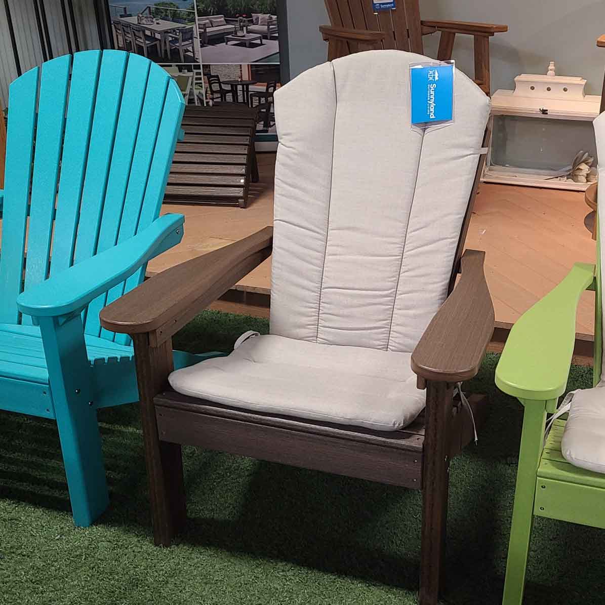 Seaside Casual Adirondack Chair Cushion - Cast Silver Outdoor Furniture