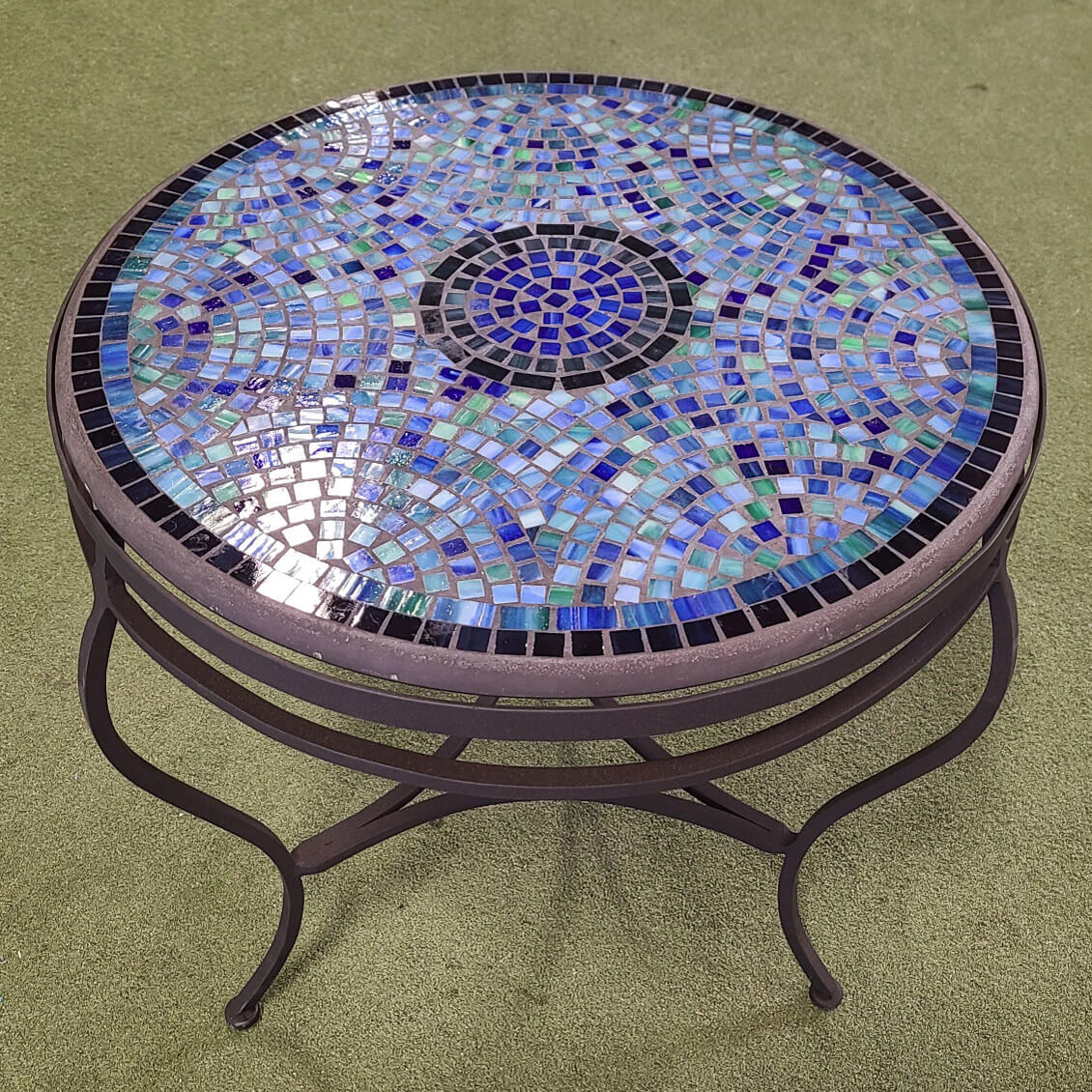 Fort KNF-Nellie Olson End - Outdoor Furniture Furniture Table Opal Worth TX Sunnyland Patio Dallas Outdoor Round Mosaic 24\